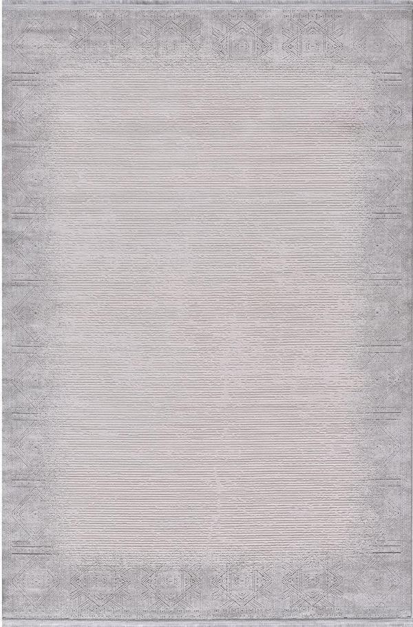 Artemis Halı Mina 09107B Gri Krem Eskitme Desen Bambu Halı - Image 1