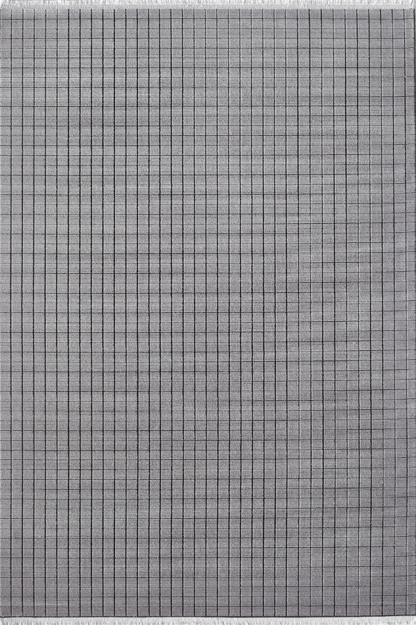 Royal Halı Nova NQ03A Gri Siyah Modern Kare Desen Halı - Image 1