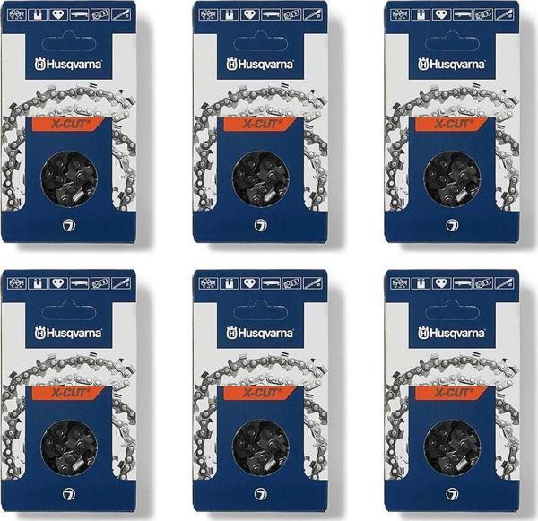 6'lı Paket Husqvarna Kesim Motoru Zinciri 3/8 Adım 36 Diş 1.5 mm Ayak - Image 1