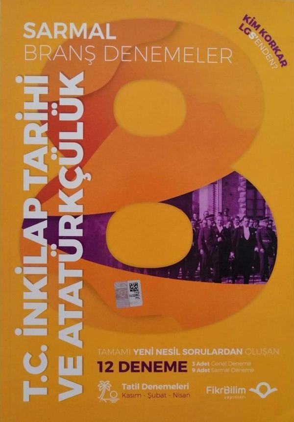 Fikri Bilim Yayınları 8. Sınıf T.C. İnkilap Tarihi ve Atatürkçülük Sarmal Branş Denemeleri - Image 1