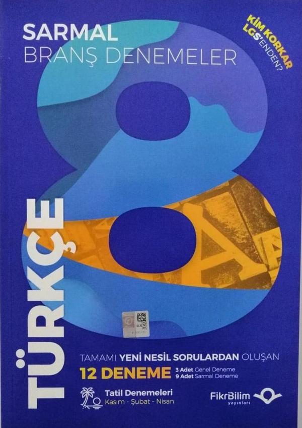 Fikri Bilim Yayınları 8. Sınıf Türkçe Sarmal Branş Denemeleri - Image 1