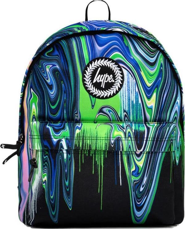 Hype Blue & Green Marble Drıp Backpack (TWLG-700_1SZ) - Image 1