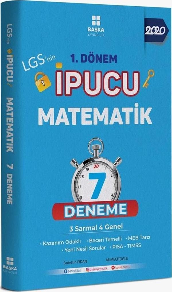 Başka Yayınları 8. Sınıf LGS 1. Dönem Matematik İpucu 7 Deneme - Başka Yayıncılık - Image 1