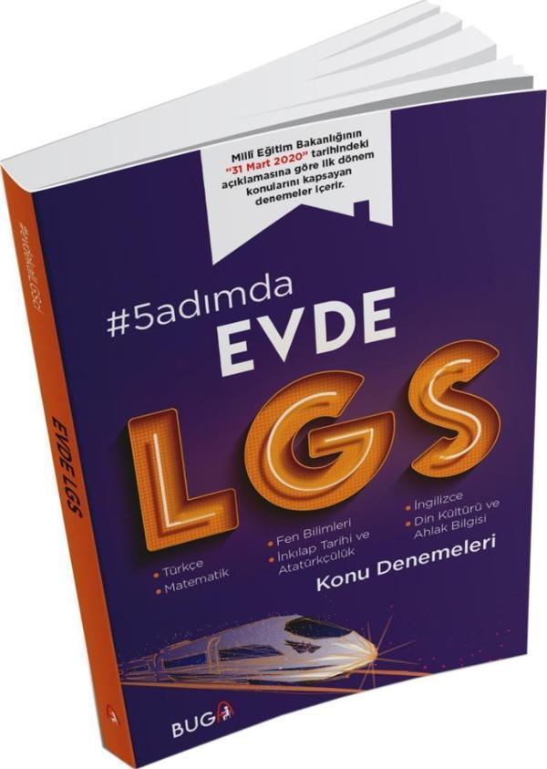 Buga Yayınları 8. Sınıf LGS 5 Adımda Evde Soru Bankası - Buga Yayınları - Image 1