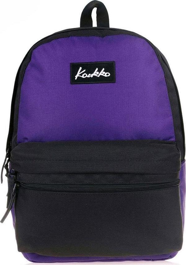 Kaukko Basıc Duble Colors Mor-Siyah Sırt Çantası K1423 - Image 1
