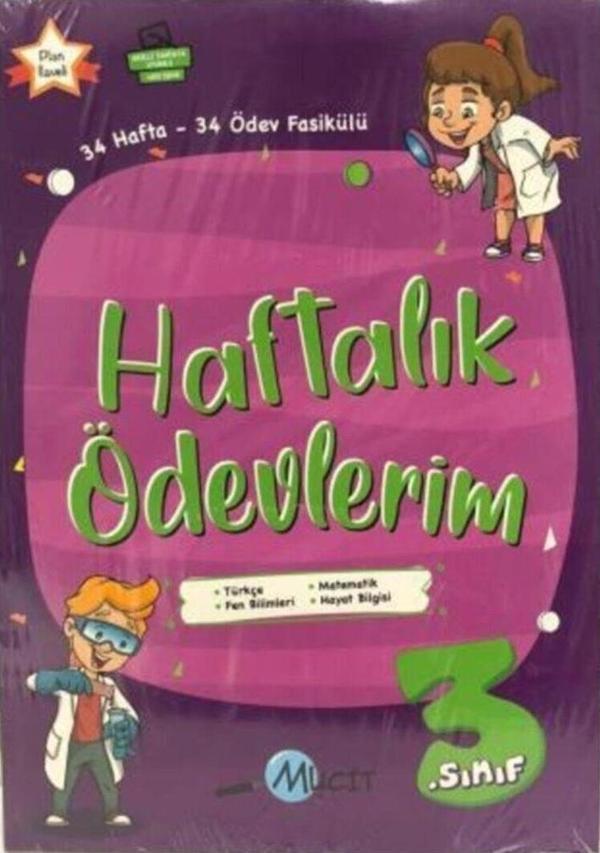 Mucit Yayınları 3. Sınıf Tüm Dersler Haftalık Ödevlerim - Mucit Yayınları - Image 1