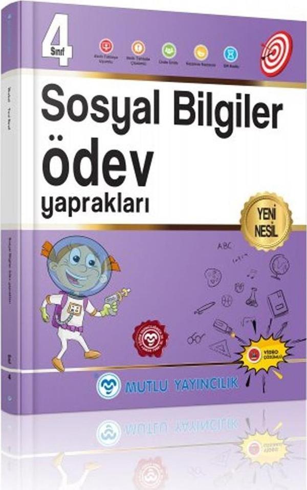 Mutlu Yayınları 4. Sınıf Sosyal Bilimler Ödev Yaprakları - Mutlu Yayıncılık - Image 1
