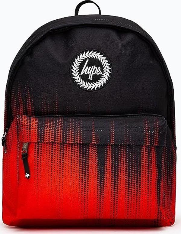 Hype Red & Black Half Tone Fade Backpack (TWLG-707_1SZ) - Image 1