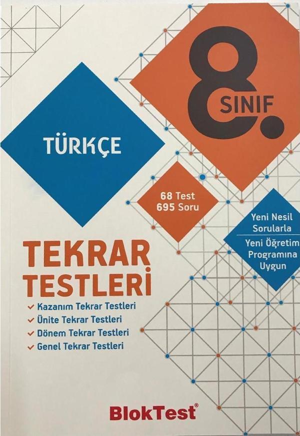 Tudem Yayınları 8. Sınıf Türkçe Tekrar Testleri - Tudem Yayınları - Image 1
