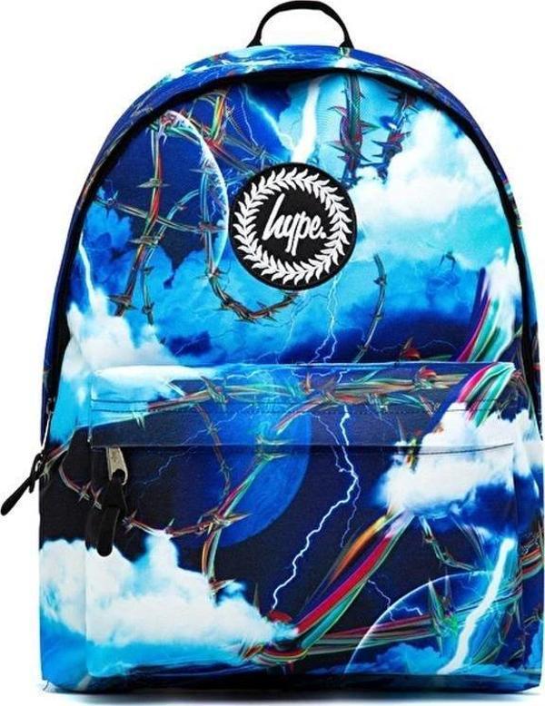 Hype Unisex Mavi Lightning Barbwire Crest Sırt Çantası ZVLR-606_1SZ - Image 1