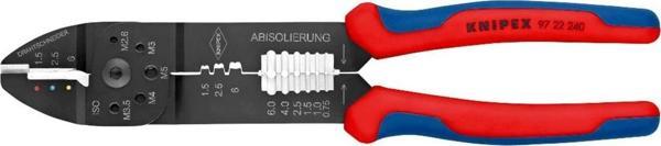 Knipex 9722240 Çok fonksiyonlu Pabuç Sıkma Kablo Sıyırma Pensesi - Image 1