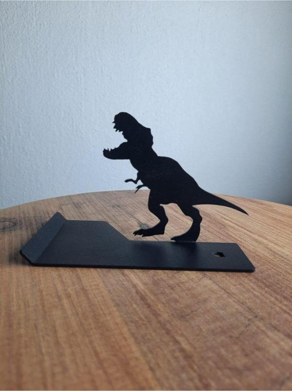 Gowpenart Dizayn Masa Üstü Metal Ergonomik Telefon - Tablet Tutucu Stand 1,5 Mm Kalınlık Siyah Dinozor Figürü (4 Figür) - Image 1
