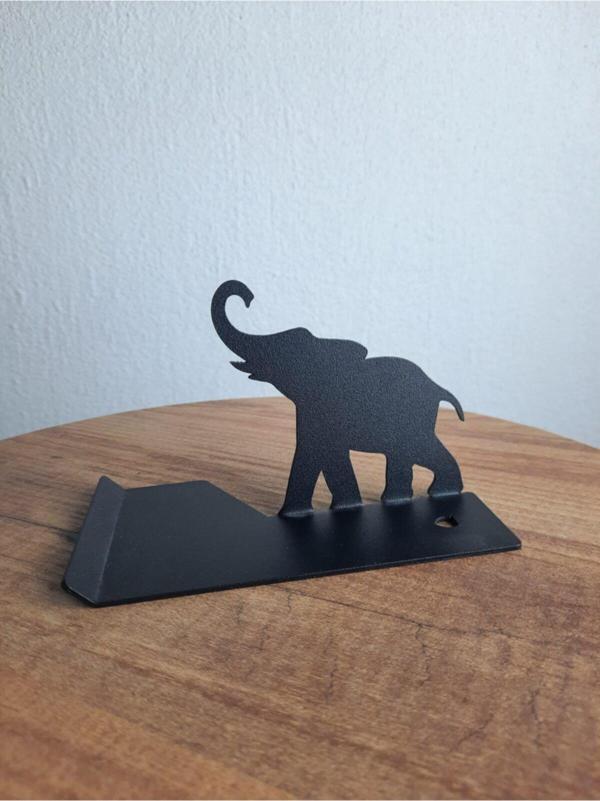Gowpenart Dizayn Masa Üstü Metal Ergonomik Telefon - Tablet Tutucu Stand 1,5 Mm Kalınlık Siyah Hayvan Figürlü (4 Figür) - Image 1