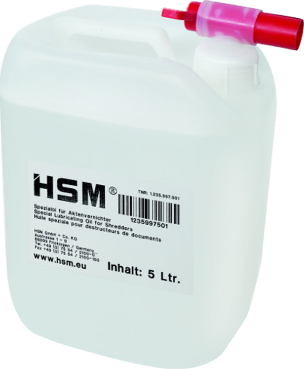 HSM Evrak imha Makinesi Yağı 5Lt/ Bakım solüsyonu - Image 1