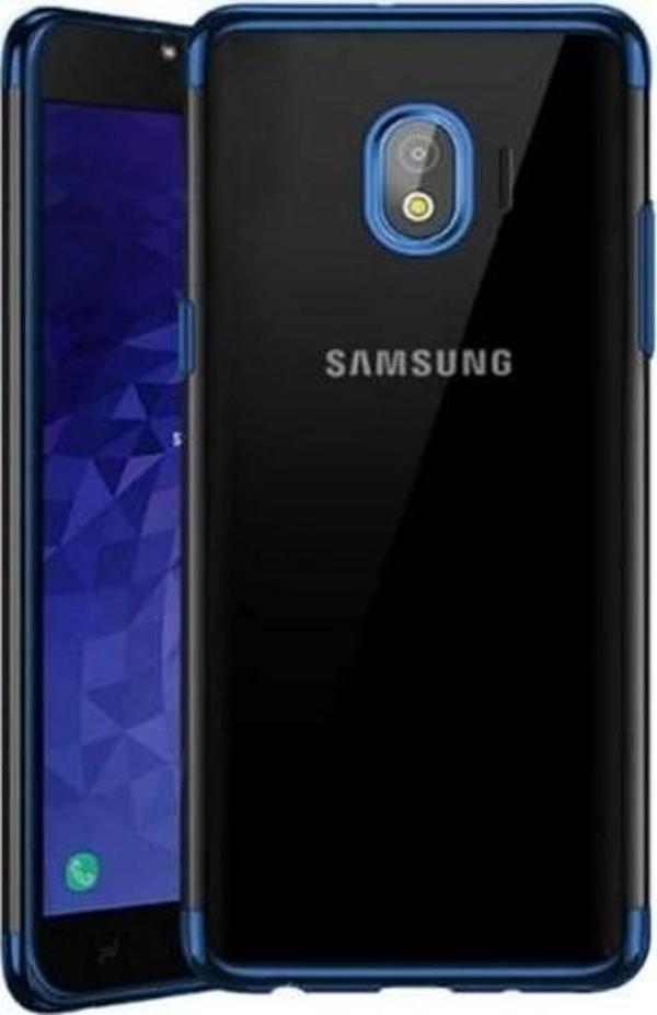 Zore Galaxy J4 2018 ile Uyumlu Glitter Silikon Kılıf Mavi - Image 1