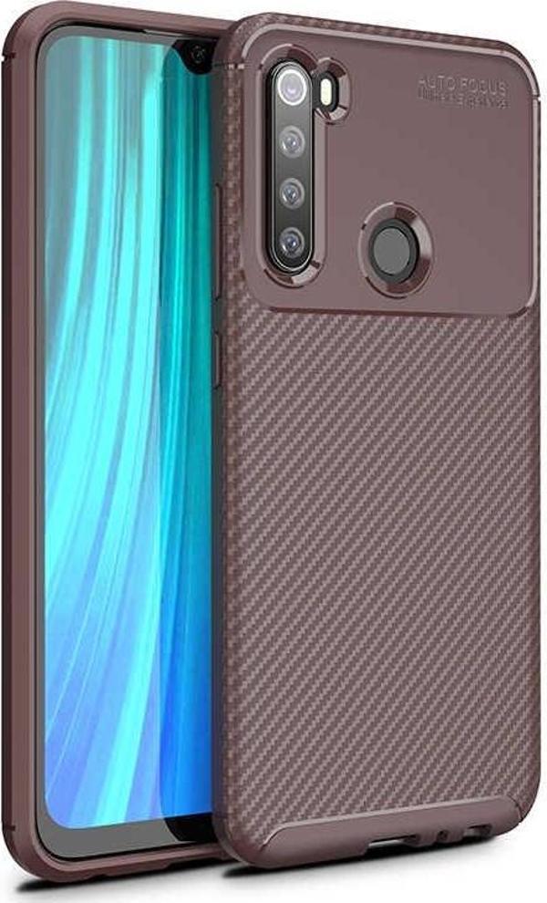 Zore Redmi Note 8 ile Uyumlu  Negro Silikon Kılıf  Kahverengi - Image 1