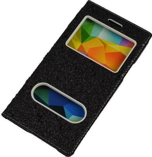 Jopus Galaxy Note 5 ile Uyumlu Simli Kapaklı Kılıf Siyah-KK-148 - Image 1