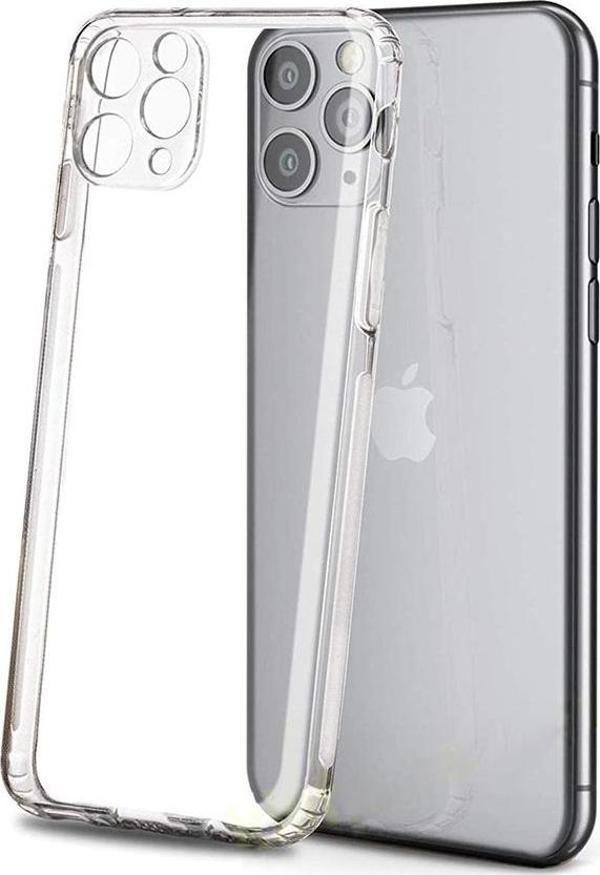 Jopus iPhone 11 Pro Max ile Uyumlu Tıpalı Kamera Korumalı Silikon Kılıf Şeffaf - Image 1