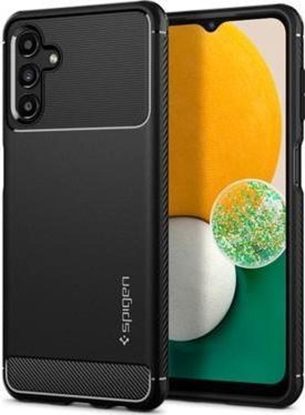 Spigen Galaxy A13 ile Uyumlu Kılıf Rugged Armor Matte Black - Image 1