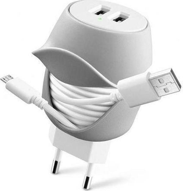 Cellular Line Twister Charger Dual 10W 2.1A Seyahat Şarj Aleti - Image 1