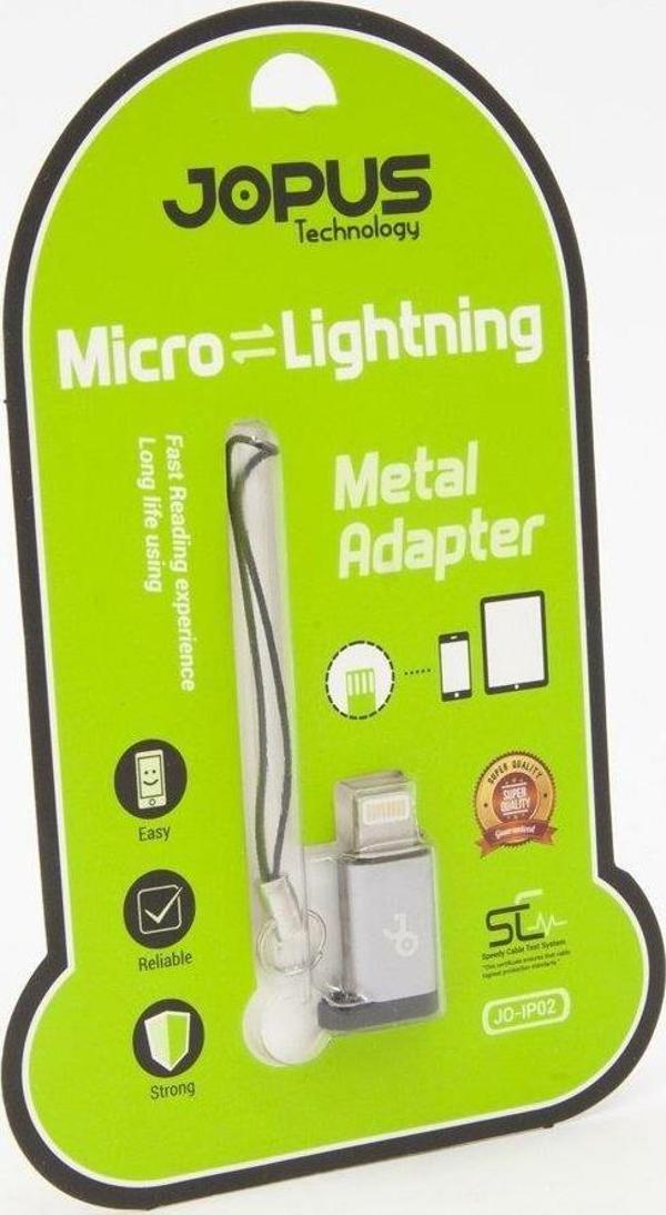 Jopus iPhone Çevirici Adaptör Micro'dan iPhone 7 ile Uyumlu Sarj Çevirici Aparat JO-IP02 Mix - Image 1