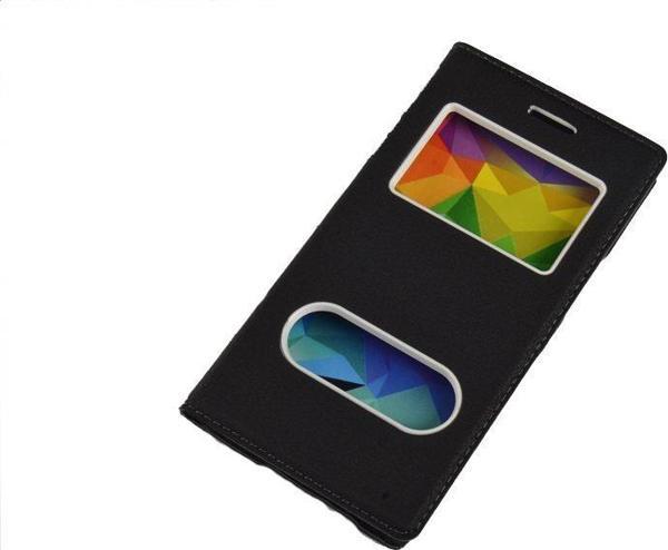 Jopus G3 Stylus/D690 ile Uyumlu Suni Deri KK-147 Kapaklı Koruma Kılıfı Siyah - Image 1
