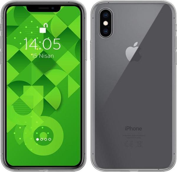 Jopus iPhone X ile Uyumlu Tıpalı Kamera Korumalı Silikon Kılıf Şeffaf - Image 1