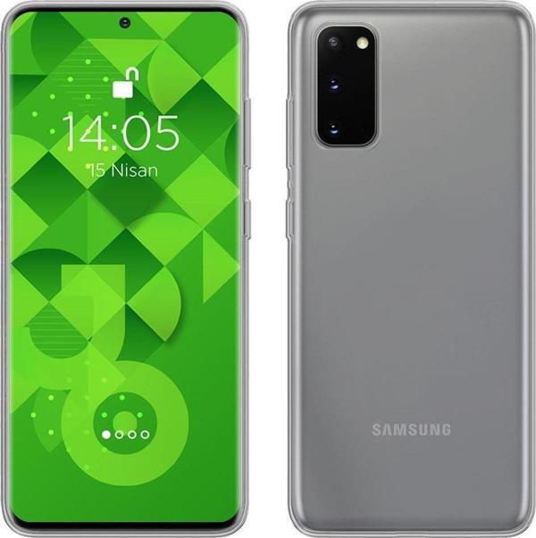 Jopus Galaxy S20 Plus ile Uyumlu Tıpalı Kamera Korumalı Silikon Kılıf Şeffaf - Image 1