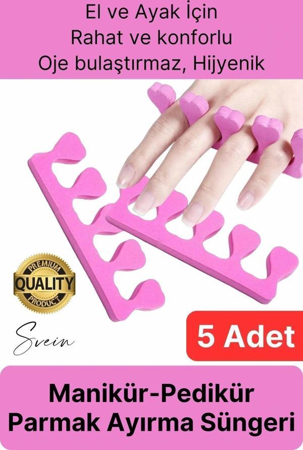 Esnek Rahat Konforlu Manikür Pedikür El Ayak Oje Parmak Ayırıcı Arası Sünger Aparatı Aleti 5 Adet - Image 1