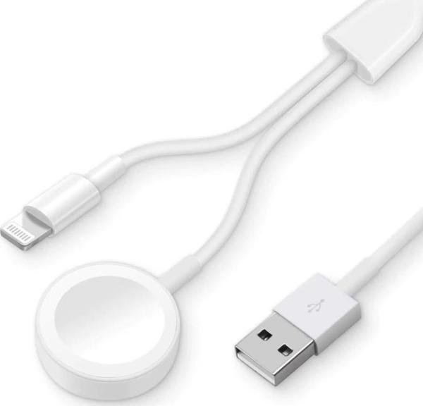 Apple Watch 38 40 42 44 mm 1 2 3 4 5 6 Seri ve iPhone Şarj 2in1 - Image 1