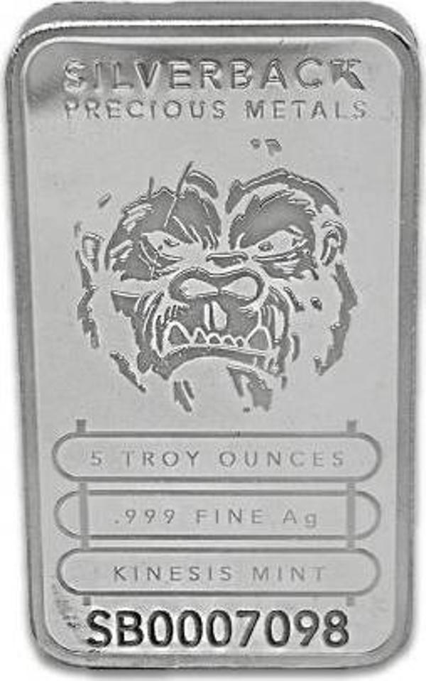 Gorilla 5 Ons Külçe Gümüş - Image 1