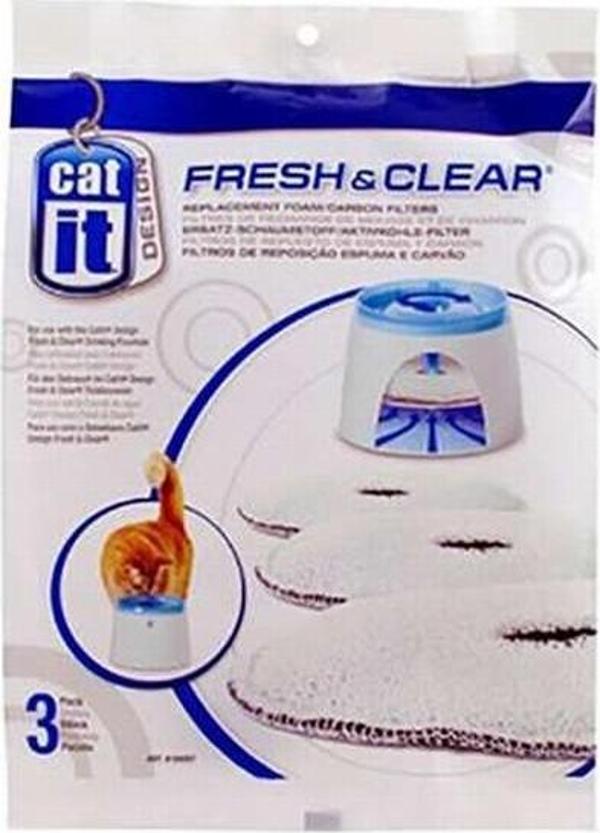Catit Fresh Clear Otomatik Su Kabı Yedek Karbon Filtresi 3'lü - Image 1