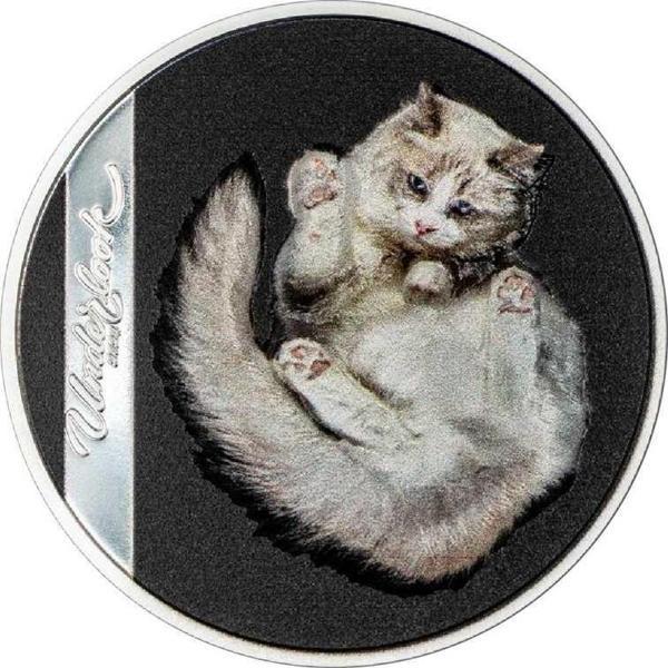 Beyaz Kedi 2024 Gümüş Sikke Coin - Image 1