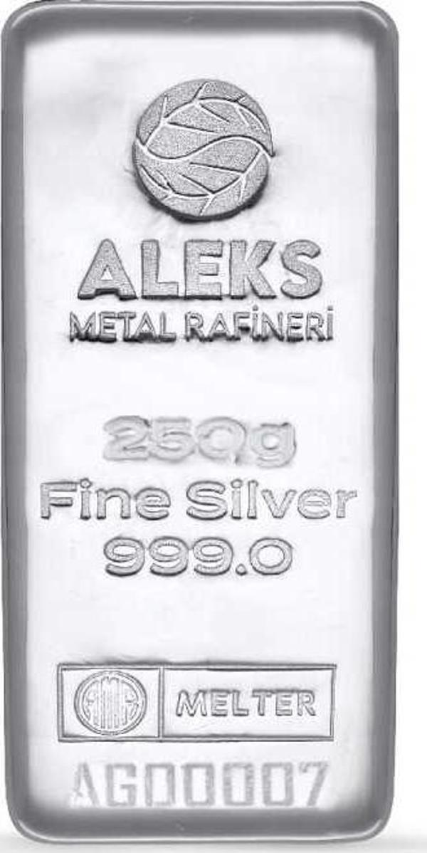 250 gr Aleks Metal Rafineri Külçe Gümüş - Image 1