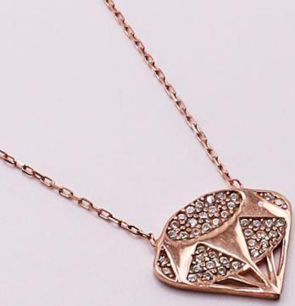 AgaKulche Gümüş Elmas Hayalet Kolye - Image 1