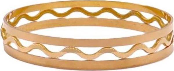 AgaKulche 30 gr 2'li Ajda Kibrit Çöpü ve 1 Zikzak 22 Ayar Altın Bilezik