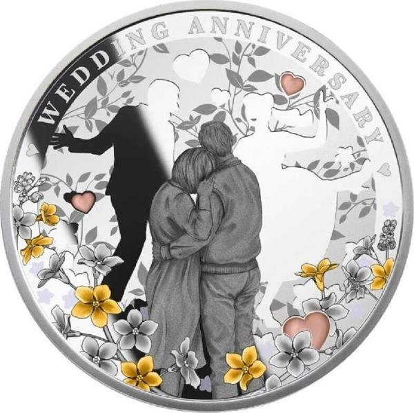 Evlilik Yıldönümü Gümüş Sikke Coin - Image 1
