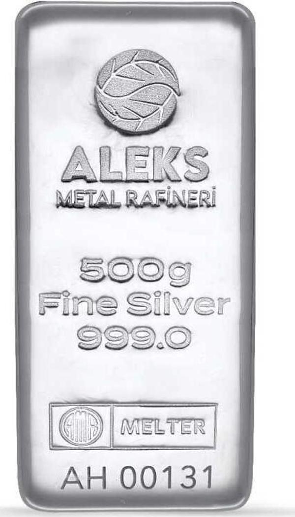 500 gr Aleks Metal Rafineri Külçe Gümüş - Image 1