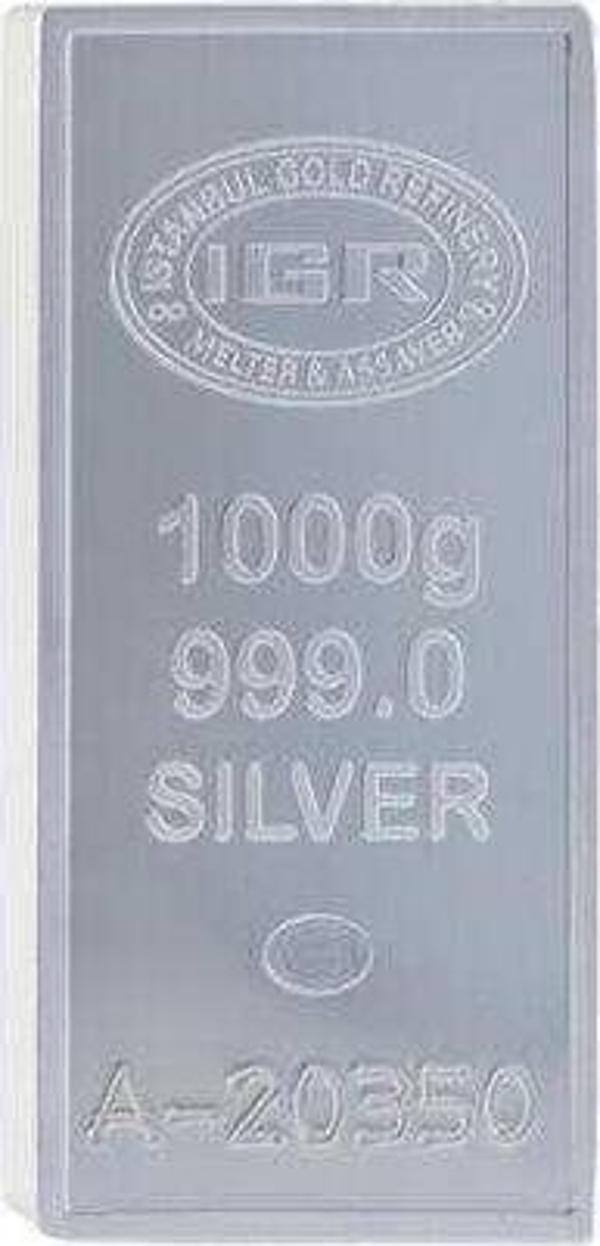 AgaKuche 1000 gr Külçe Gümüş - Image 1