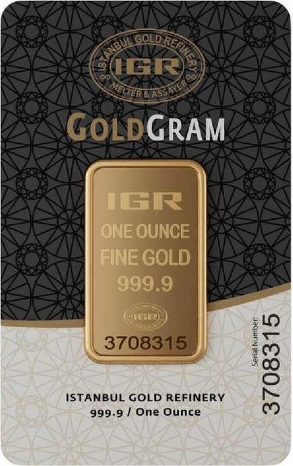 1 Ons 31.10 gr 24 Ayar Külçe Altın - Image 1