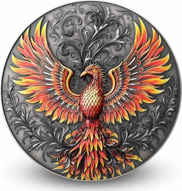 Phoenix Anka Kuşu 1 Ons Gümüş Sikke Coin - Image 1