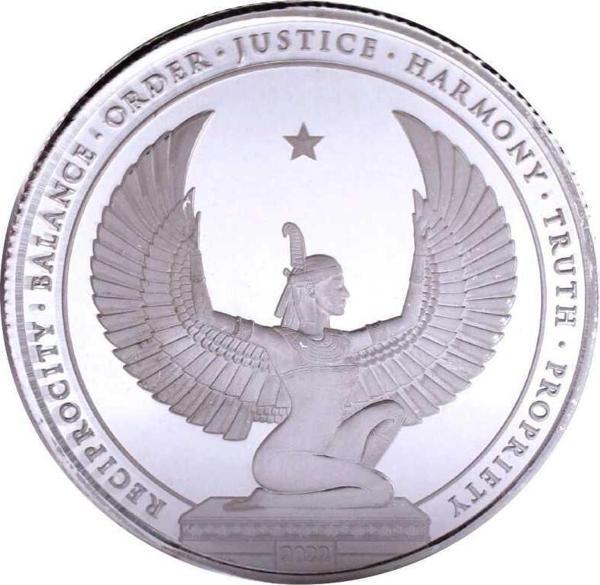 Mısır Tanrısı Gümüş Sikke Coin - Image 1