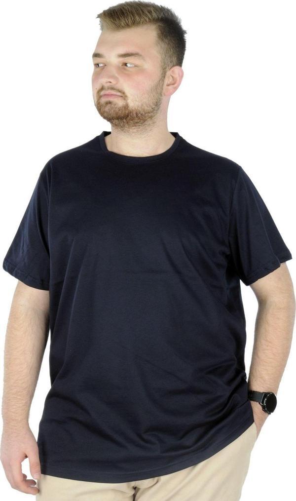 Modexl Büyük Beden Erkek T-Shirt Basic 20031 Lacivert - Image 1