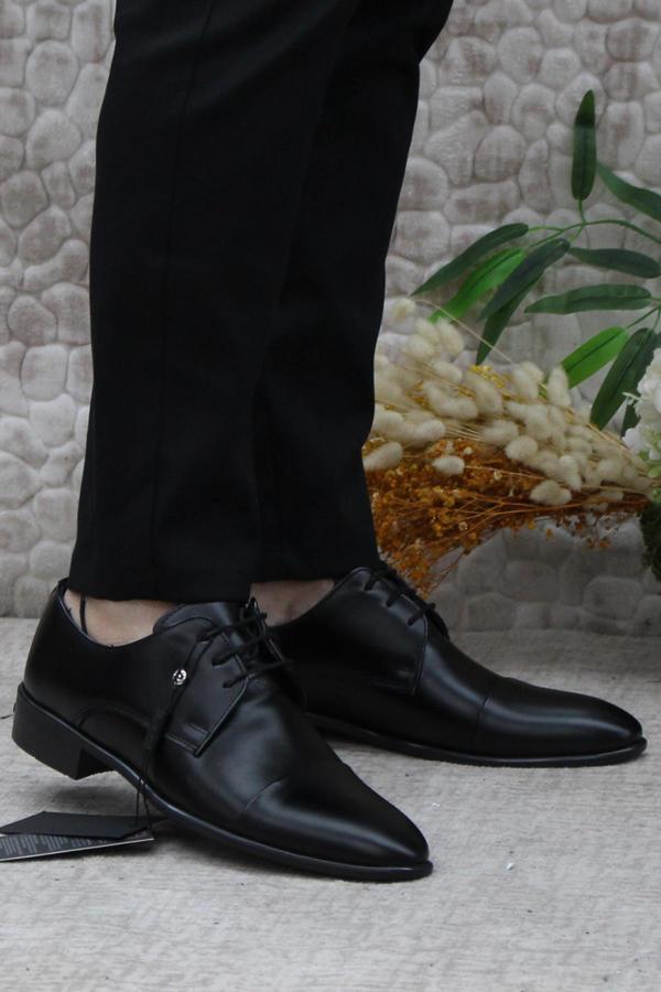 Pierre Cardin 7028 Siyah Damat Ayakkabısı Takım Ayakkabısı Erkek Klasik Ayakkabı - Image 1