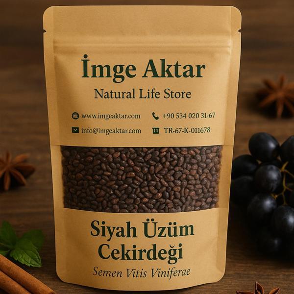 Siyah Üzüm Çekirdeği Tane 100g - Image 1