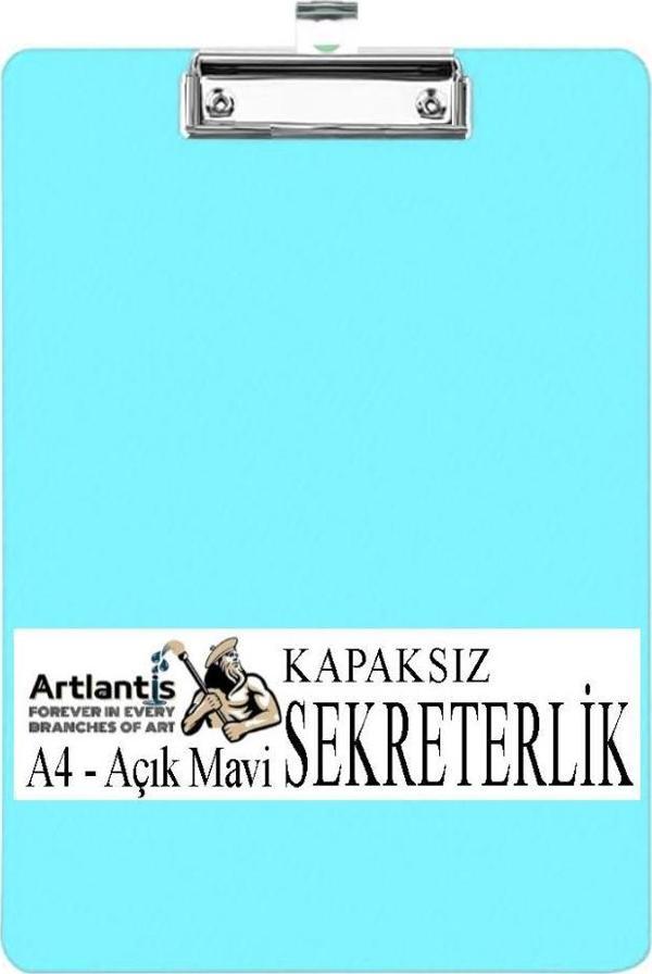Sekreterlik Kapaksız A4 1 Adet Renkli A4 Kapaksız Sekreterlik Klipsli Metal Mekanizmalı 80 Yaprak Kapasiteli - Image 1