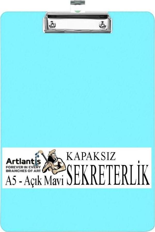 Sekreterlik Kapaksız A5 Küçük Boy 1 Adet Renkli Kapaksız Sekreterlik Klipsli Metal Mekanizmalı 80 Yaprak Kapasiteli Ofis - Image 1