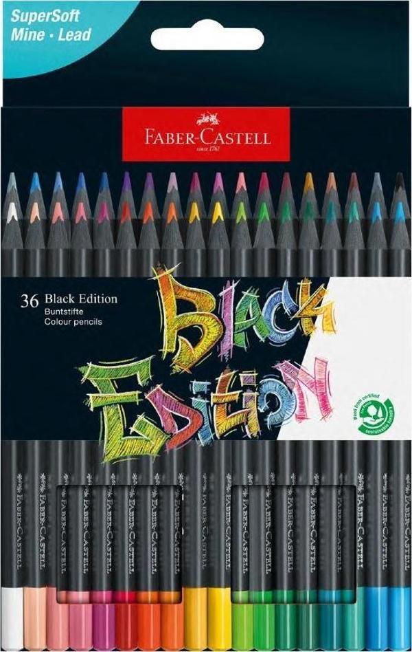 36 Renk Kuru Boya Black Edition 1 Paket 36 lı Kuruboya Tam Boy Karton Kutu - Image 1