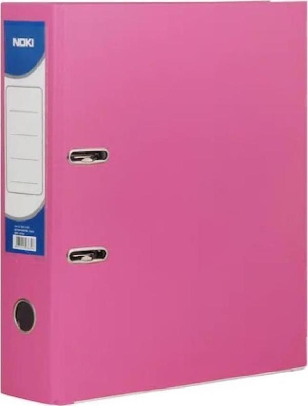 Büro Klasör Geniş Noki Pembe Büro Klasörü Halkalı 1 Adet - Image 1
