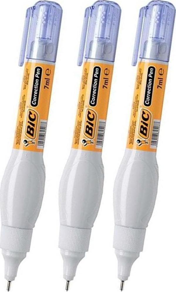 Kalem Daksil 3 Adet Bic Sıvı Düzeltme Kalemi Tükenmez Kalem Pilot Kalem Mürekkep Kapatıcı Kalem Silici Örtücü - Image 1